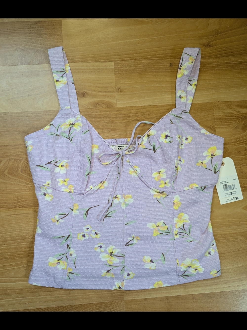 Billabong Floral Bustier Crop Top NWT